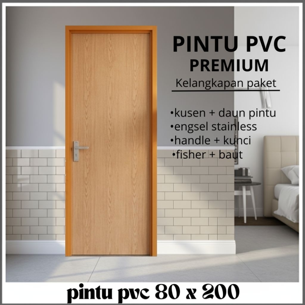 Pintu Kamar Tidur PVC Tebal 80 x 200 cm