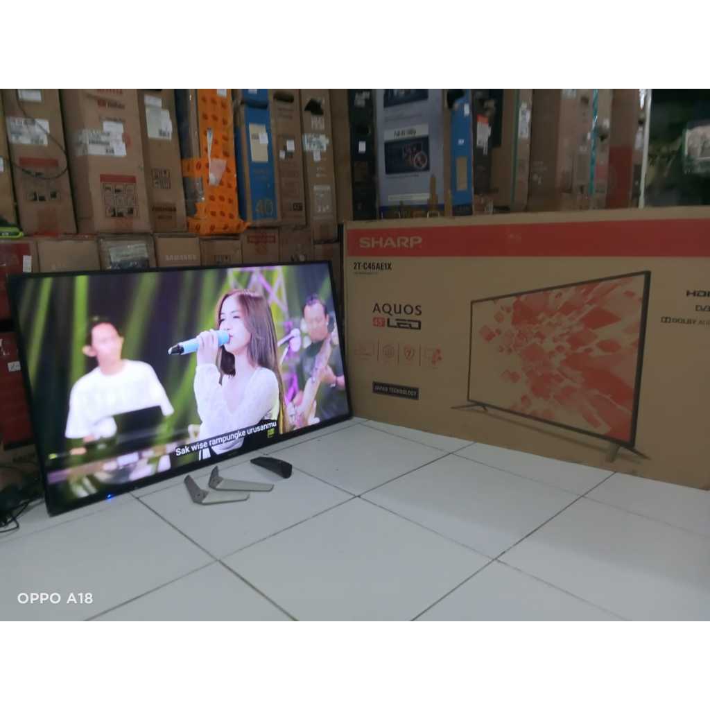 SMART TV LED SHARP 45 INC DIGITAL KONDISI MINUS BEKAS MASIH SEGEL (069)