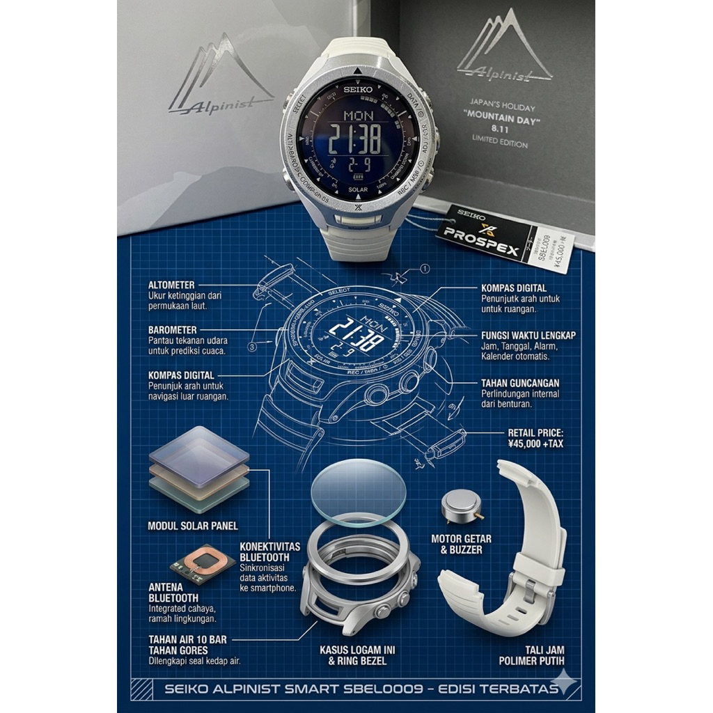 Seiko Alpinist SBEL009 Smartwatch SOLAR