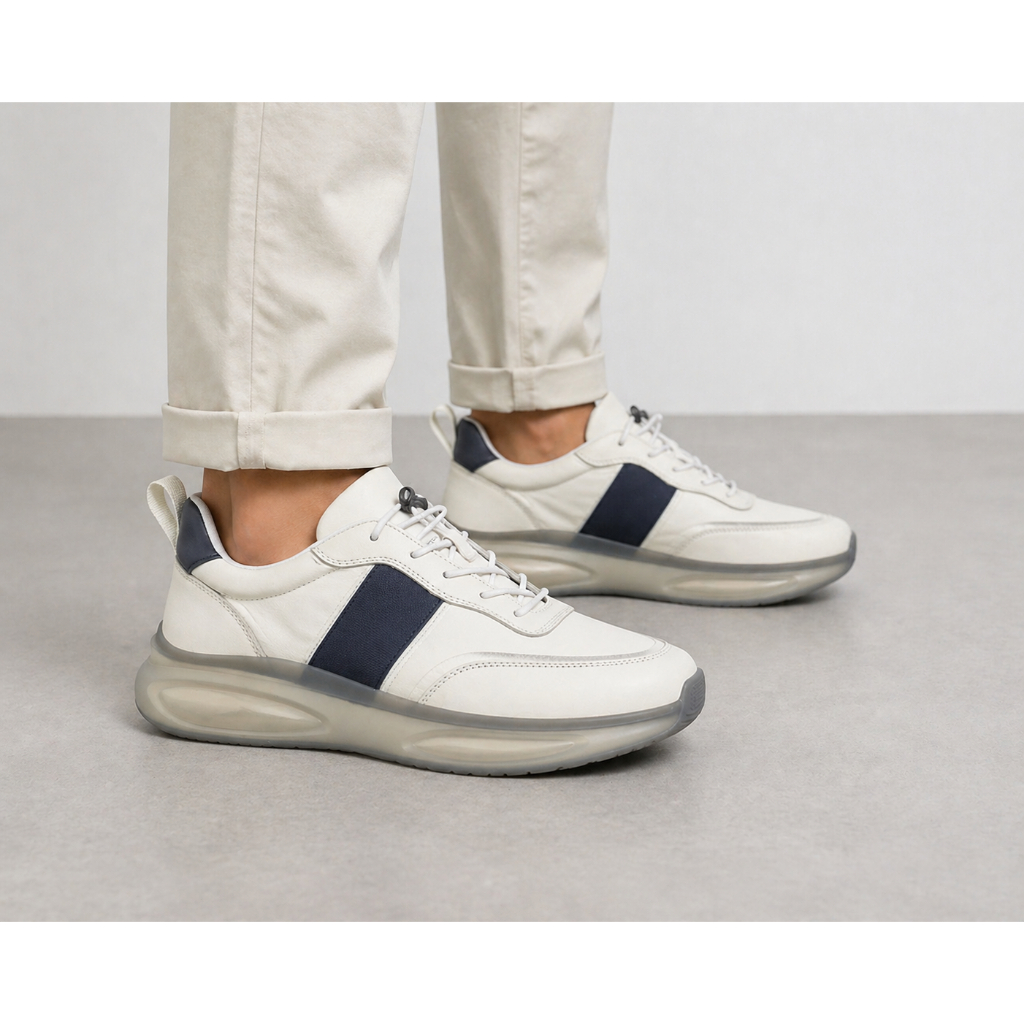 Sepatu Pria Gino Mariani Colton White Sneakers Original
