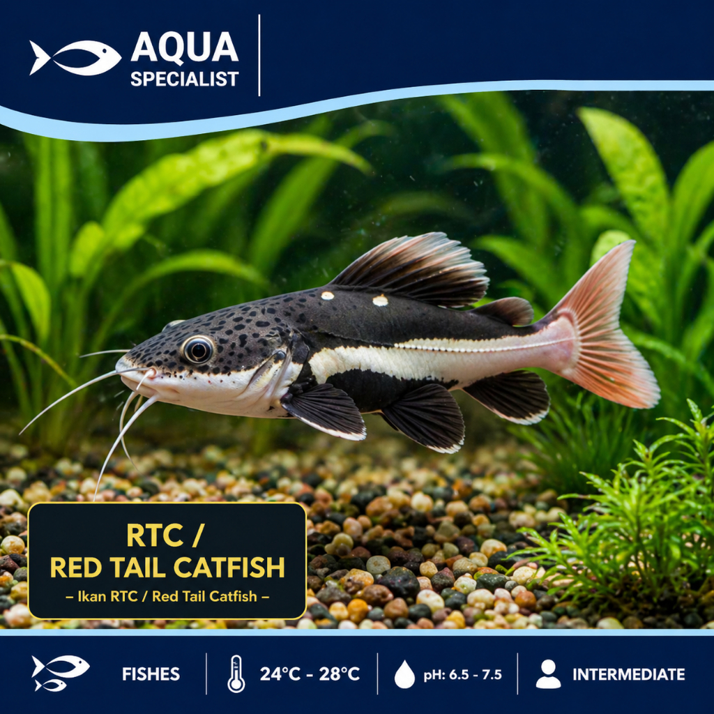 Ikan Hias Red Tail Catfish RTC Size 7-8 cm - Ikan Predator Lele Amazon Eksotis
