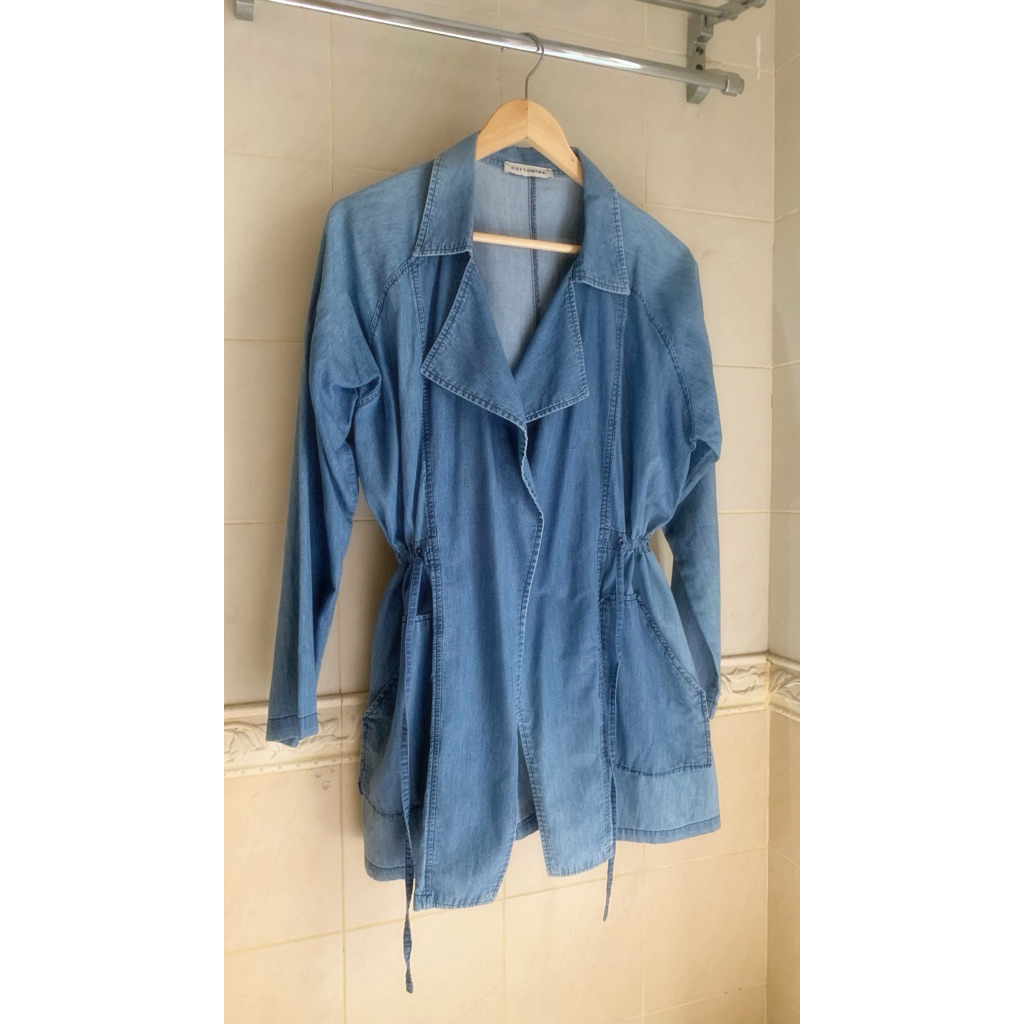 ZARA BLAZER LENGAN KANCING BISA Di GULUNG | COTTON-INK DENIM-JACKET JAKET-JINS | JAS H&M | ATASAN TO