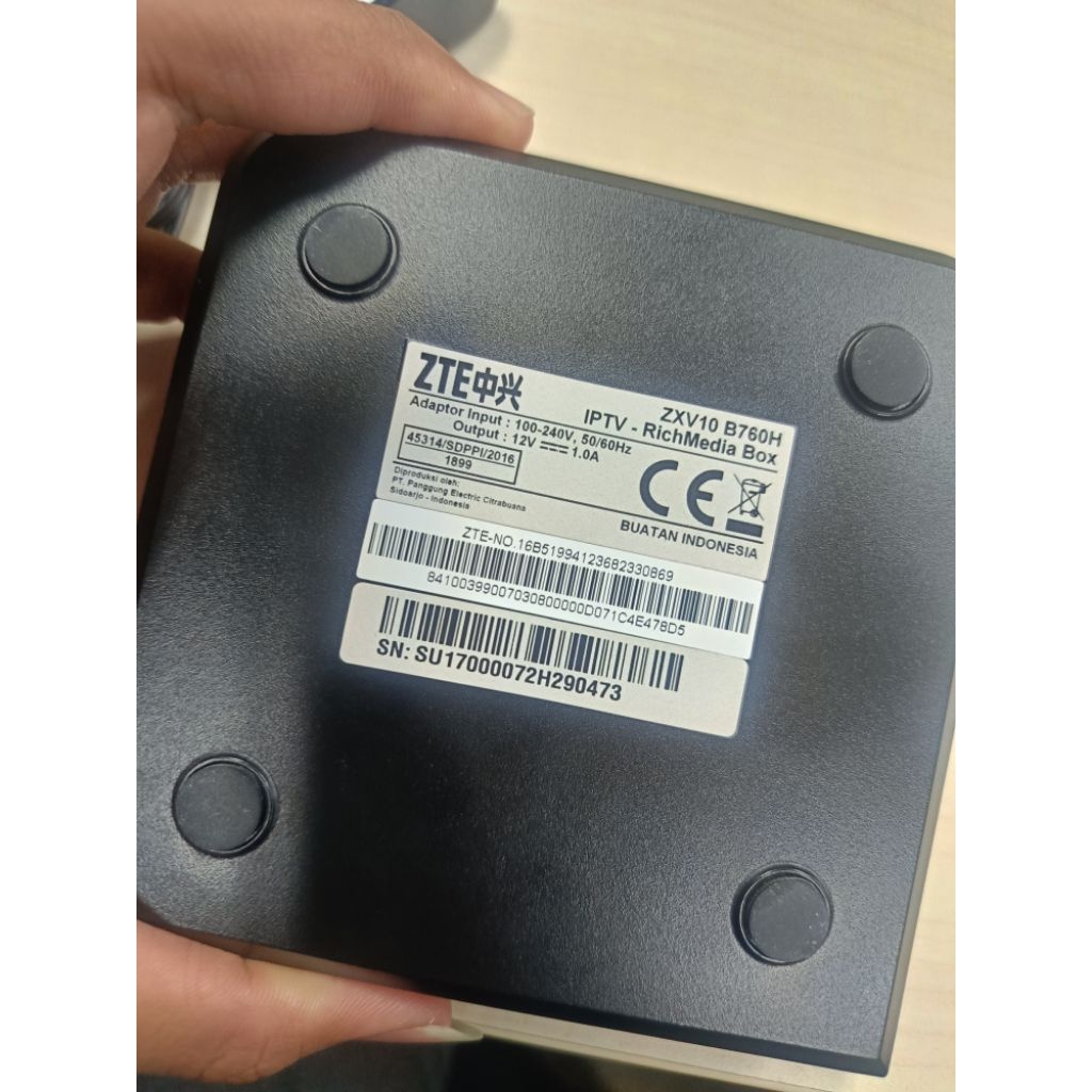STB ZTE ZXV10 B760H Batangan Bahan Second Bekas