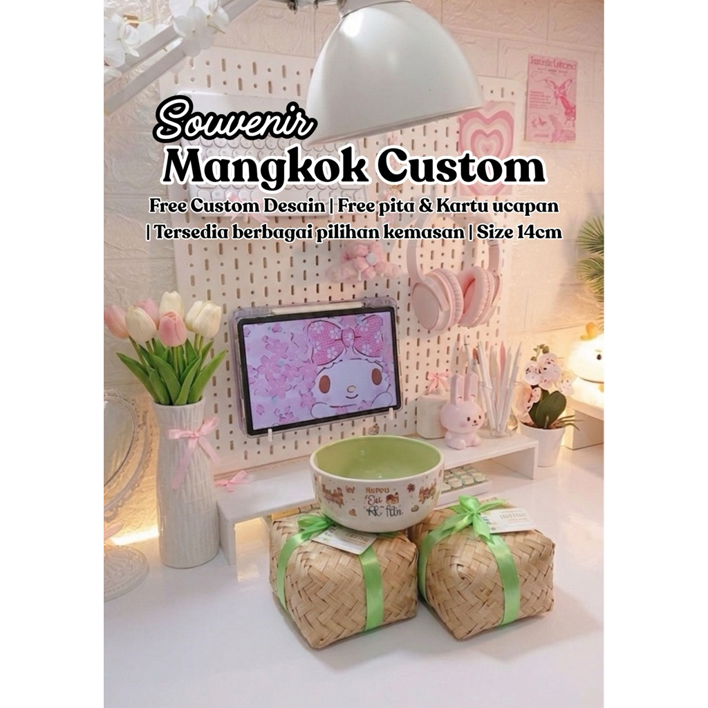 MANGKOK CUSTOM DECAL | MANGKOK CUSTOM MURAH | SOUVENIR WISUDA | SOUVENIR AQIQAH | SOUVENIR KHITAN | 