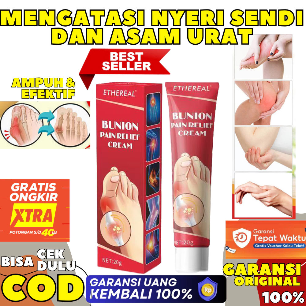 Salep Cream Krim Crem Obat Rematik Bunion Pain Relief Pengobatan Pereda Nyeri Pada Sendi Lutut Nyeri