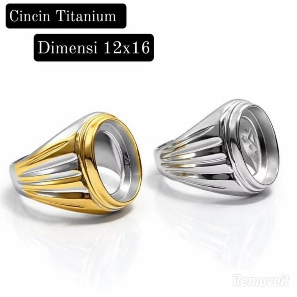 ring emban cincin titanium 12x16 minimalis