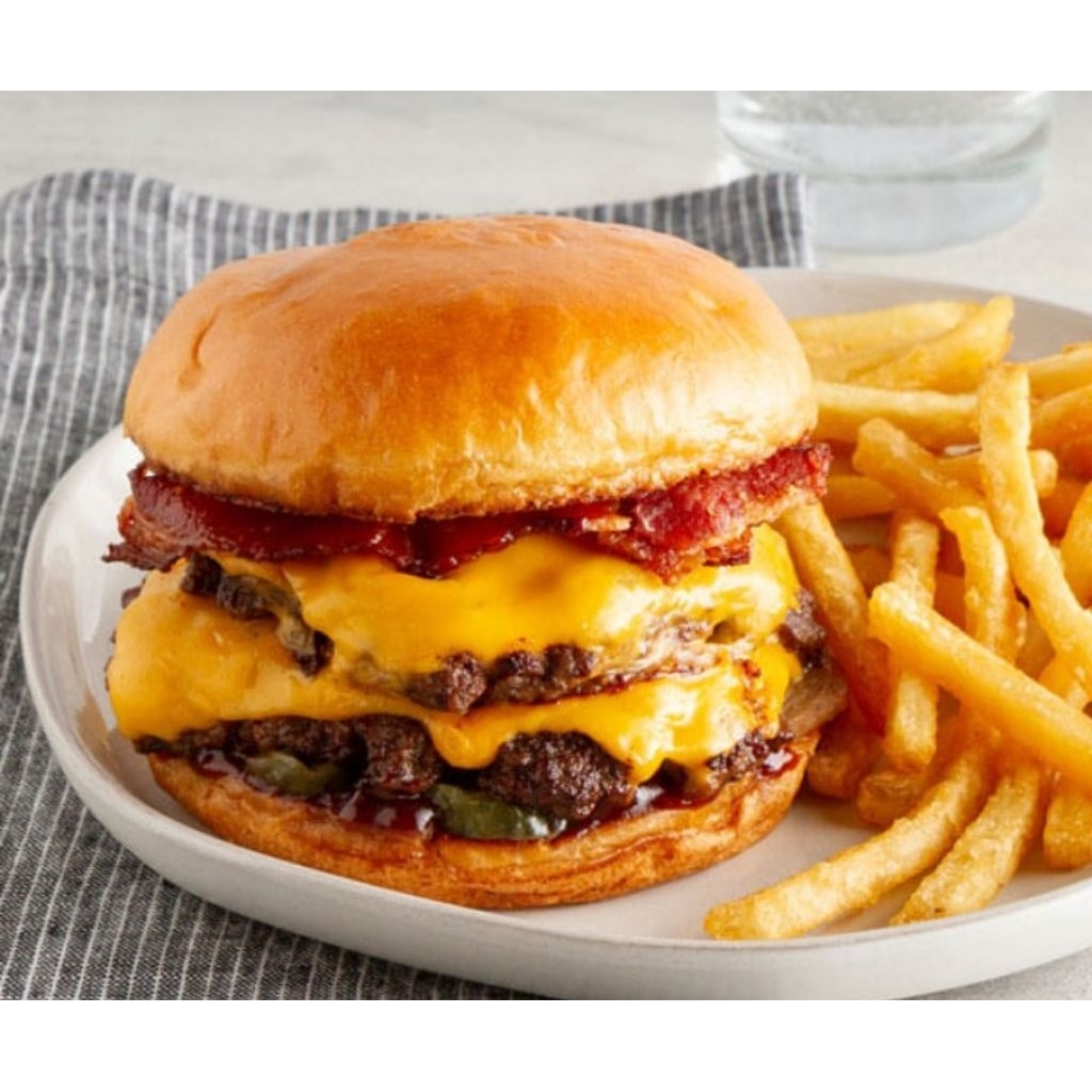 Frozen Double Cheese Beef Burger