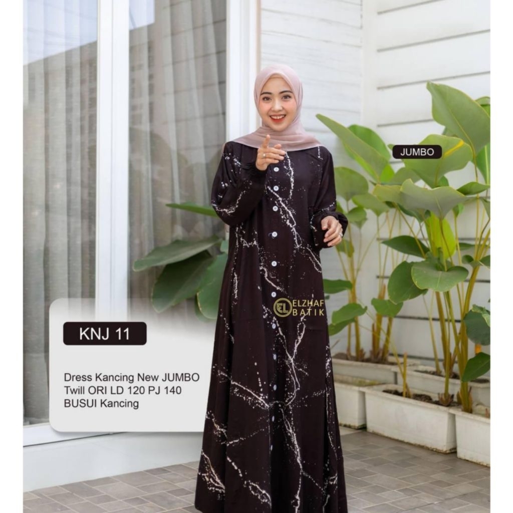 Gamis Twill JUMBO ori by Elzhaf ( KNJ 11 )
