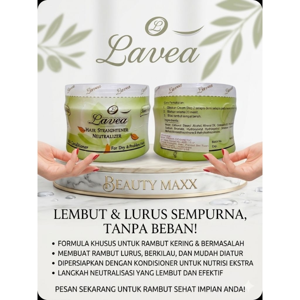 Lavea Hair Straightener Neutralizer Step 2 - Obat Smoothing Rambut Kering & Rusak