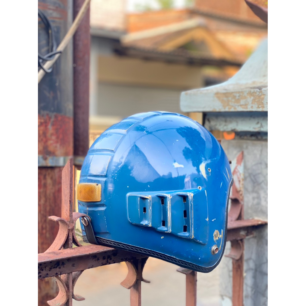 helm robot Original biru mata kucing cat original