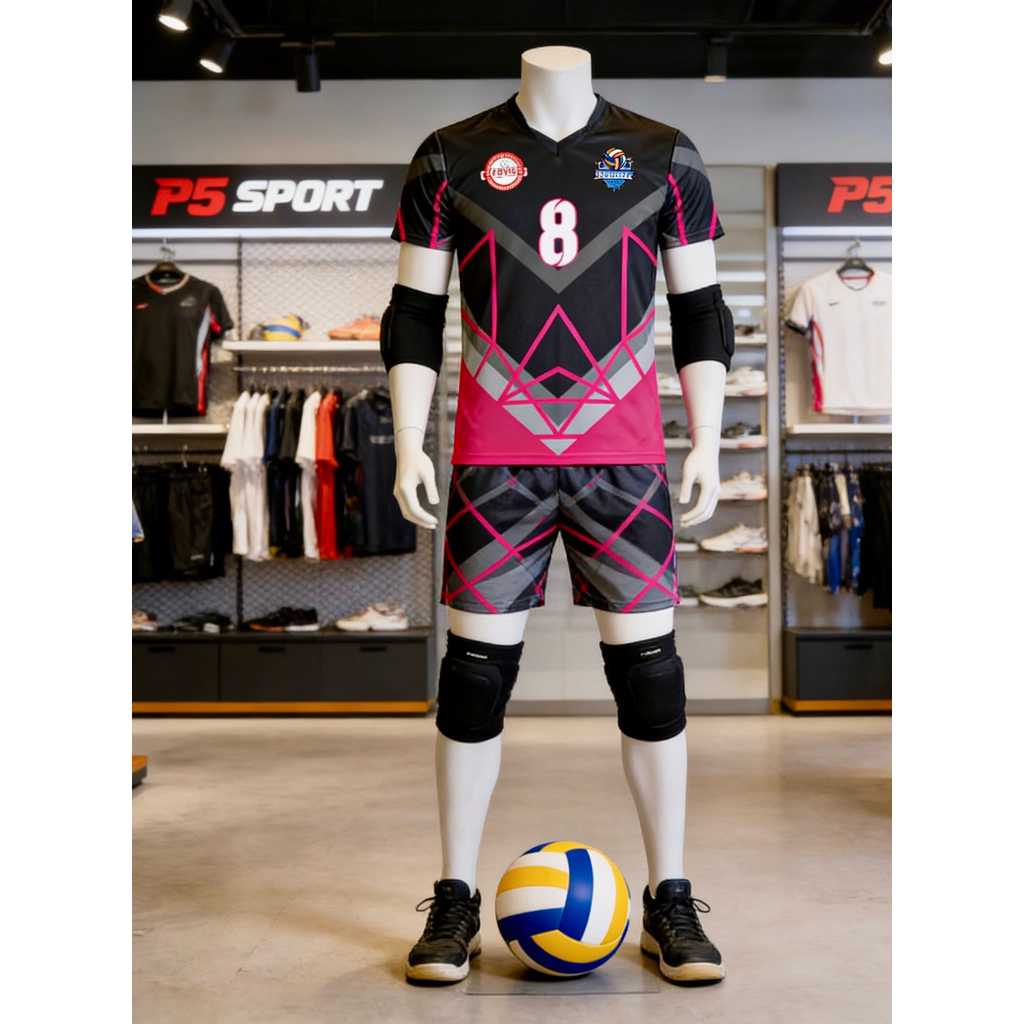 JERSEY VOLI HITAM PINK