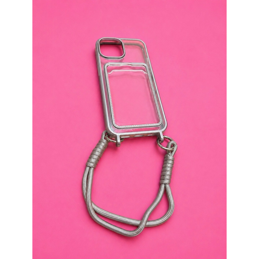Case iPhone 15 Electroplating Card Holder
