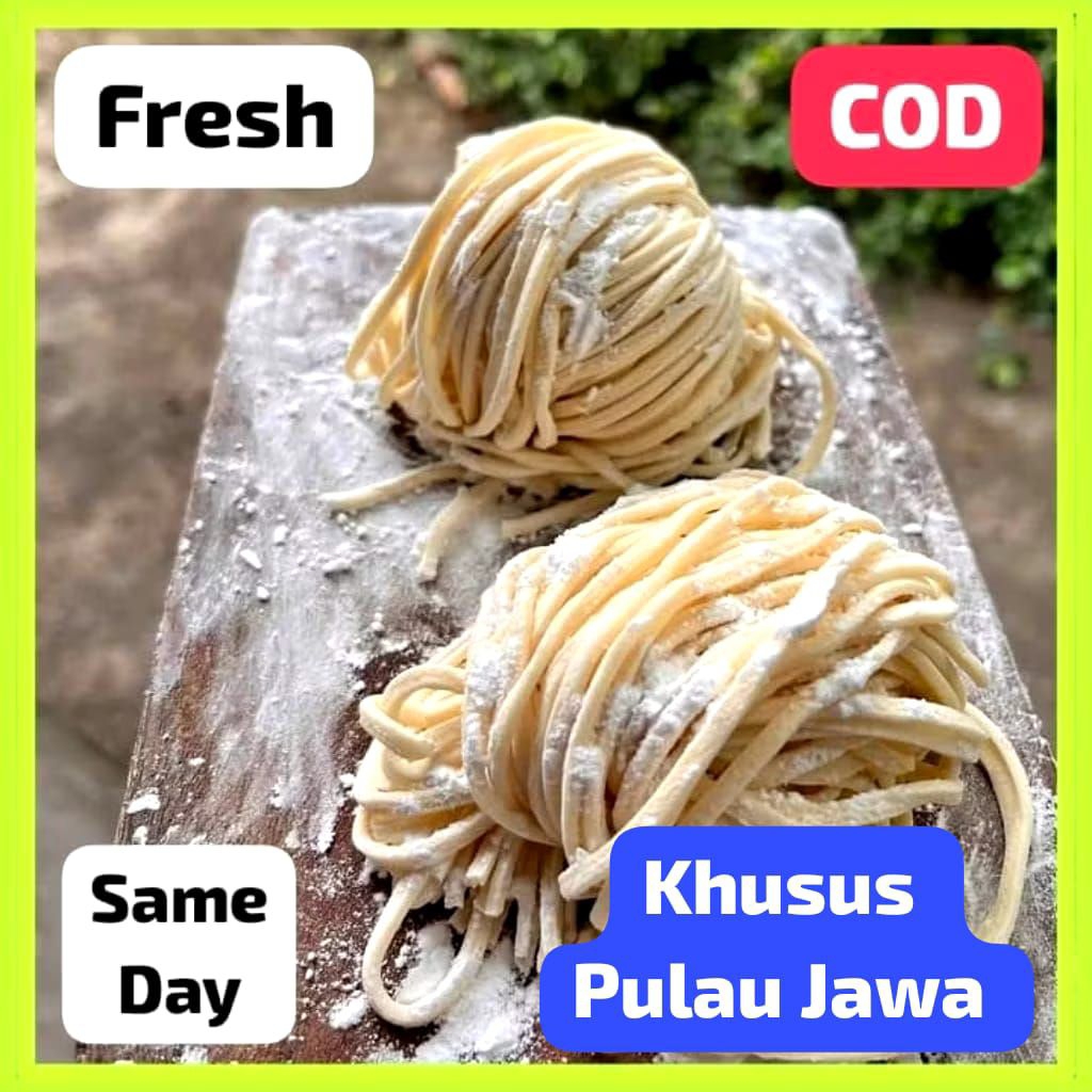 1 KG Mie Karet Mentah 20 Porsi / Mie Karet Jakarta / Mie Karet Telur Ayam/ Mie Kari/MieKaret/ Mie Ke