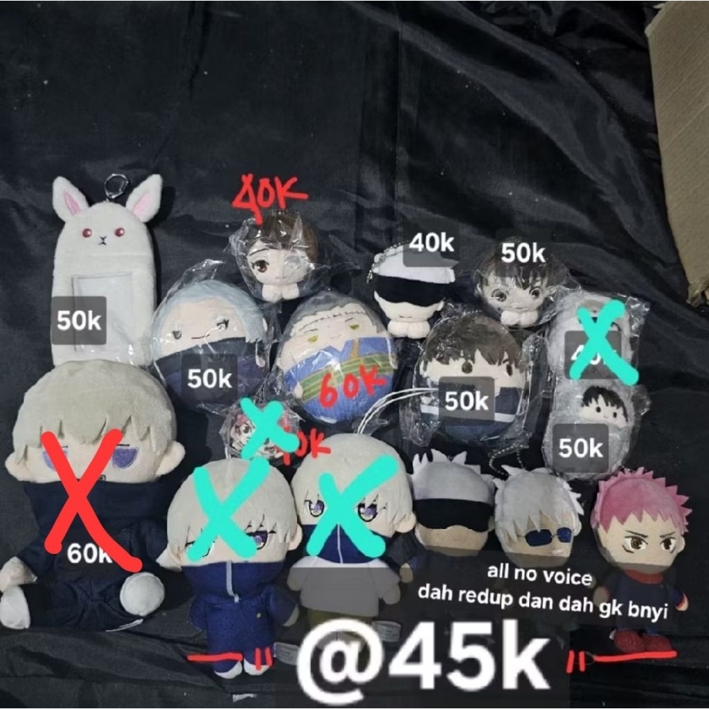 original jujutsu kaisen nuigurumi plush inumaki haibara mei mei gojo yuji