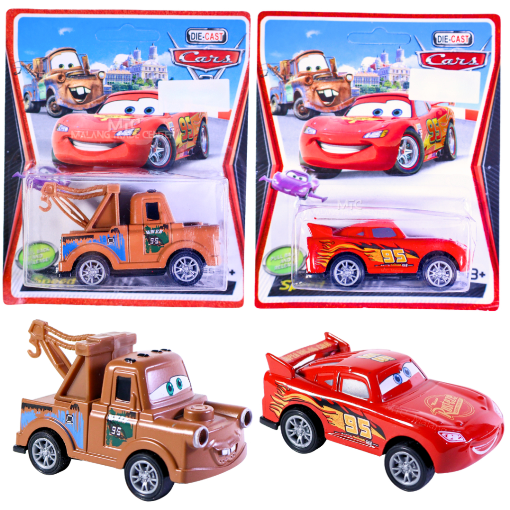 Mainan Diecast Cars Lightning Mcqueen Mater Pull Back