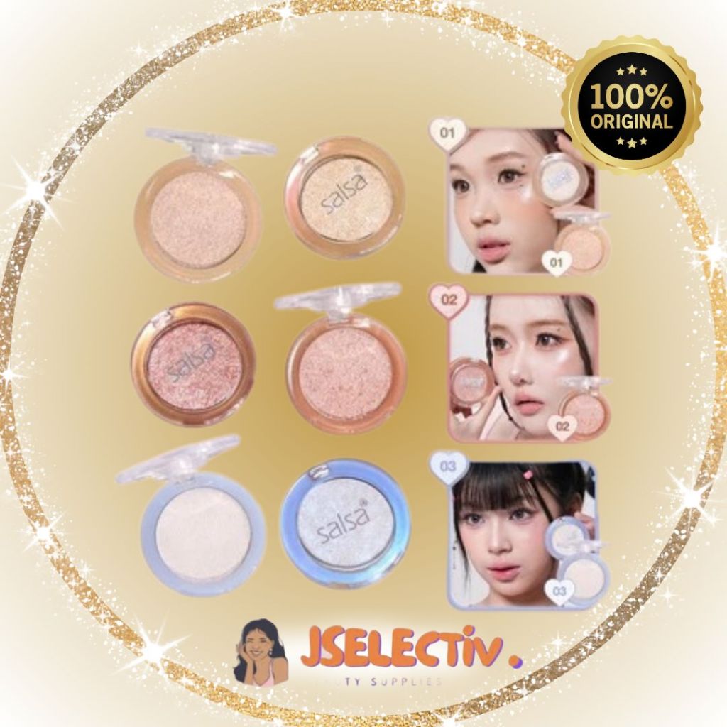 SALSA HIGHLIGHTER - Glitter Wajah // JSELECTIV X JHON KOSMETIK // Highlighter SALSA - ORI️ BPOM COD