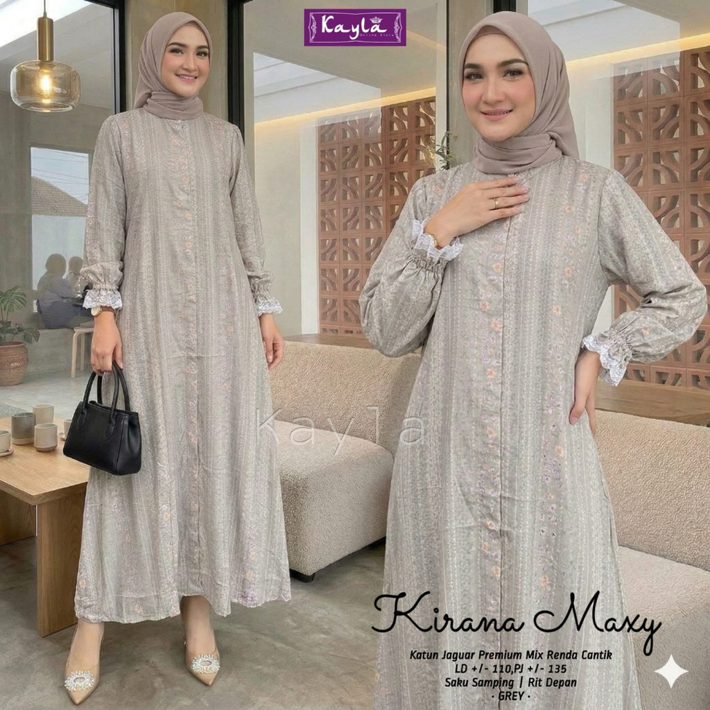 COD= NO CANCEL• Kirana Maxy by Kayla• Maxi Dress Motif