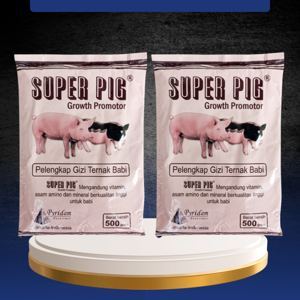 SUPER PIG 500 GRAM PREMIUM - Premix Babi Suplemen Vitamin Penggemuk Babi Terbaik.