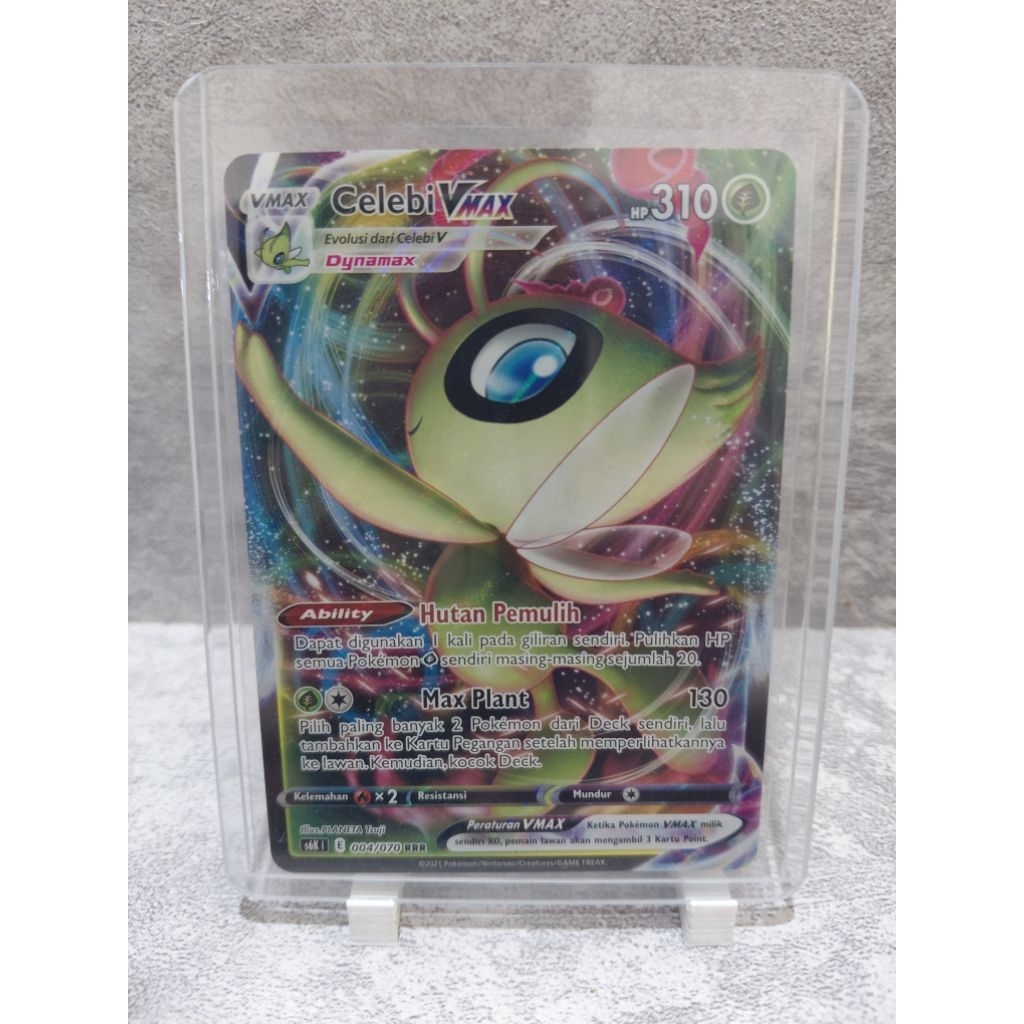 Celebi VMAX 004/070 RRR Astral Gelap Gulita IDN Pokemon TCG Original