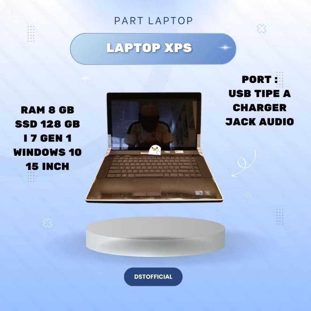 LAPTOP DELL XPS | RAM 8GB | SSD 128GB | PROCESSOR i7 GEN 1 | LAYAR 15 INCH