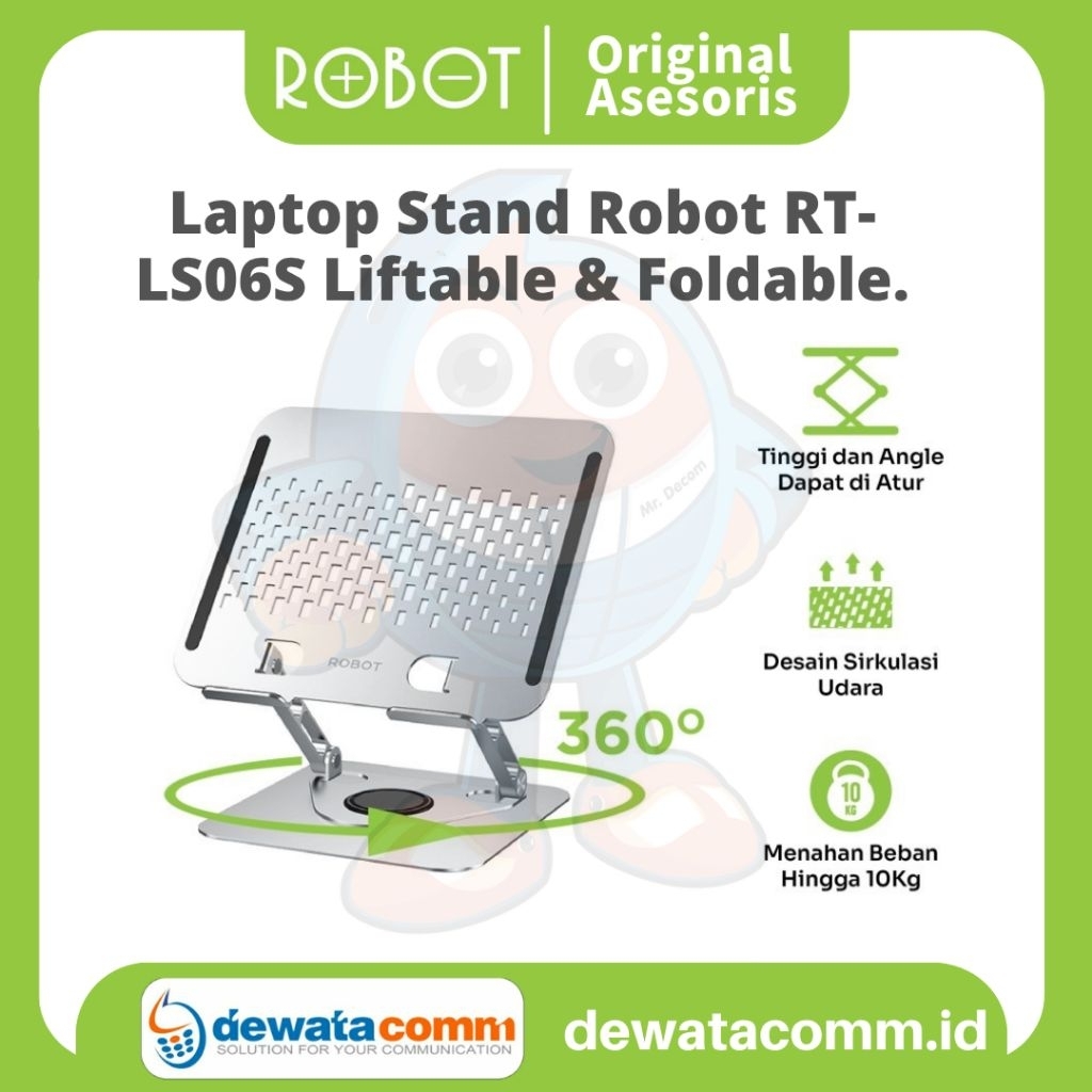 Laptop Stand Robot RT-LS06S Liftable & Foldable 360°