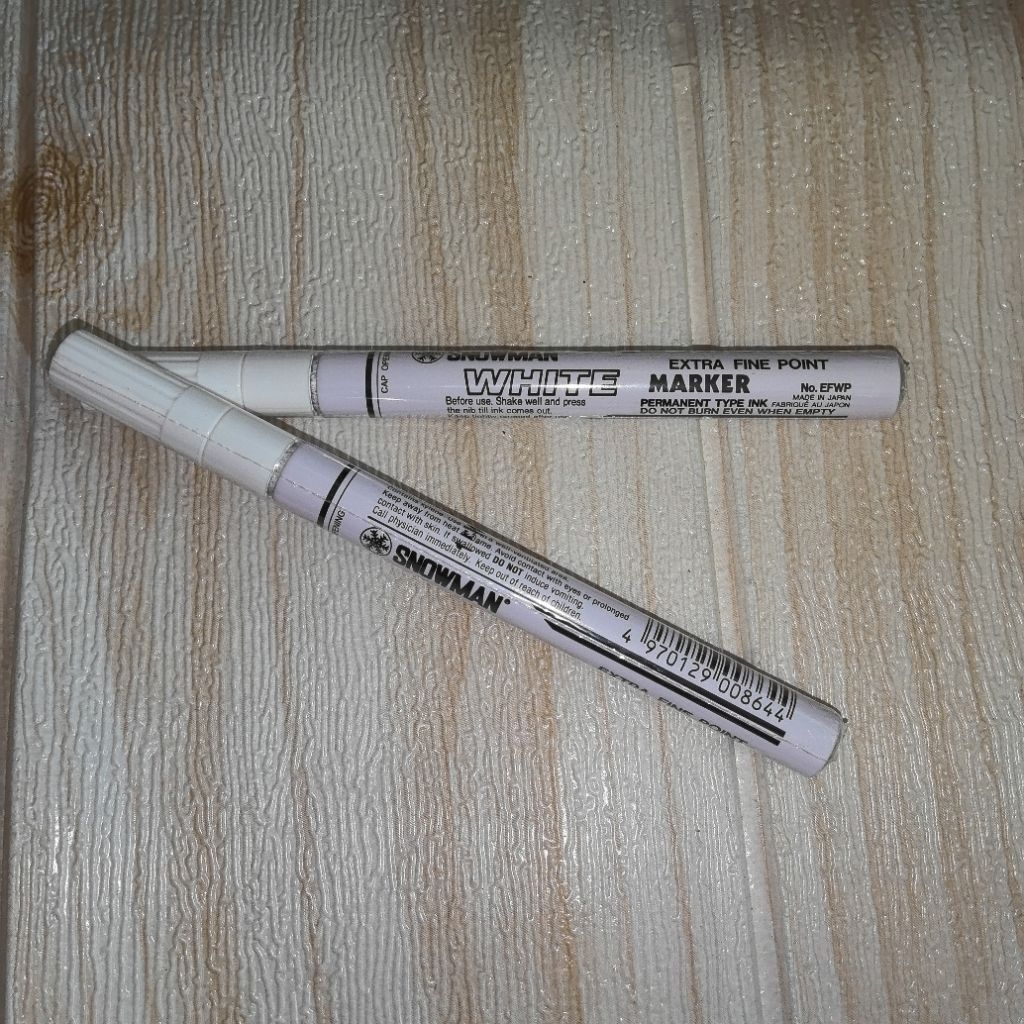 Snowman White Paint Marker Extra Fine Point (EFWP) – Spidol Putih Permanen