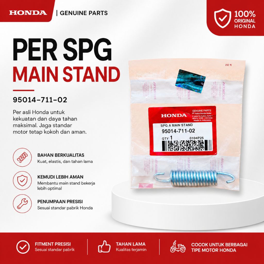 Per Main Stand Honda Original 95014-711-02 | Per Standar Tengah Motor Honda Asli & Tahan Lama