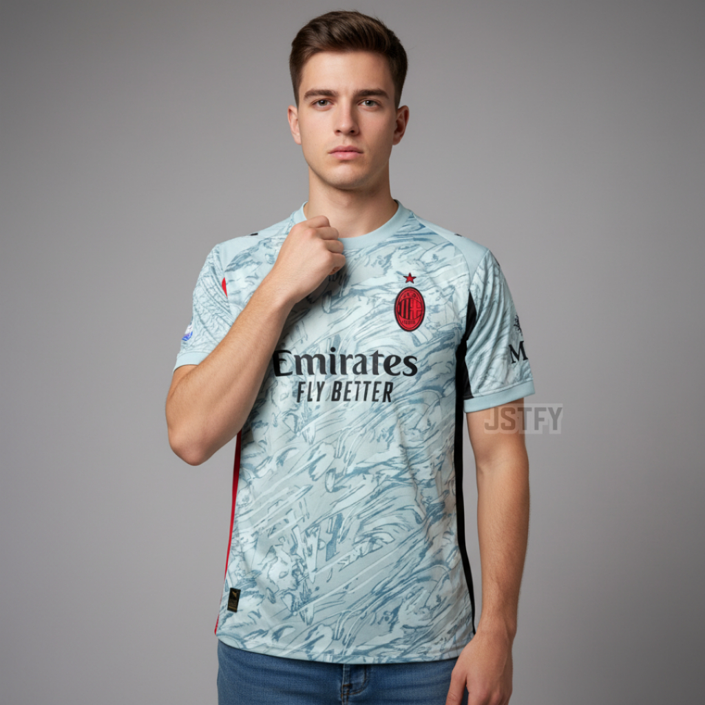 Jersey Acmln Gk Goalkepper 2025 2026 Baju Sepak Bola Warna Biru tosca Pasang Custom Sablon Nama Nomo
