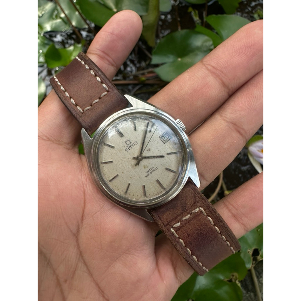 jam tangan vintage arloji titus manual winding normal