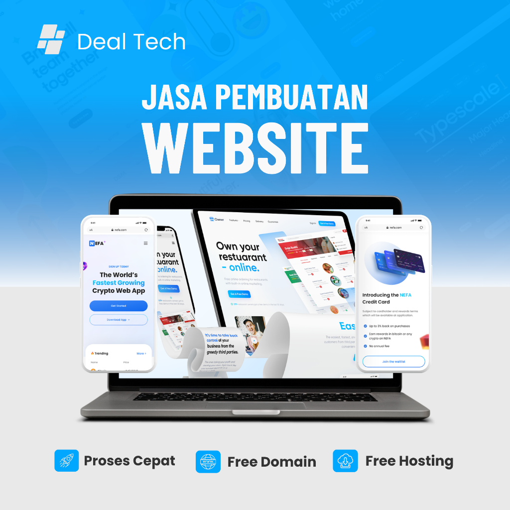 Jasa Website Profesional Gratis Hosting Domain Email