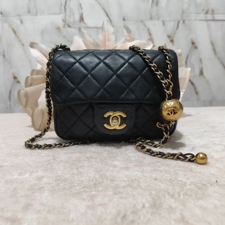 sling mini rantai kulit asli bandul lucu imut