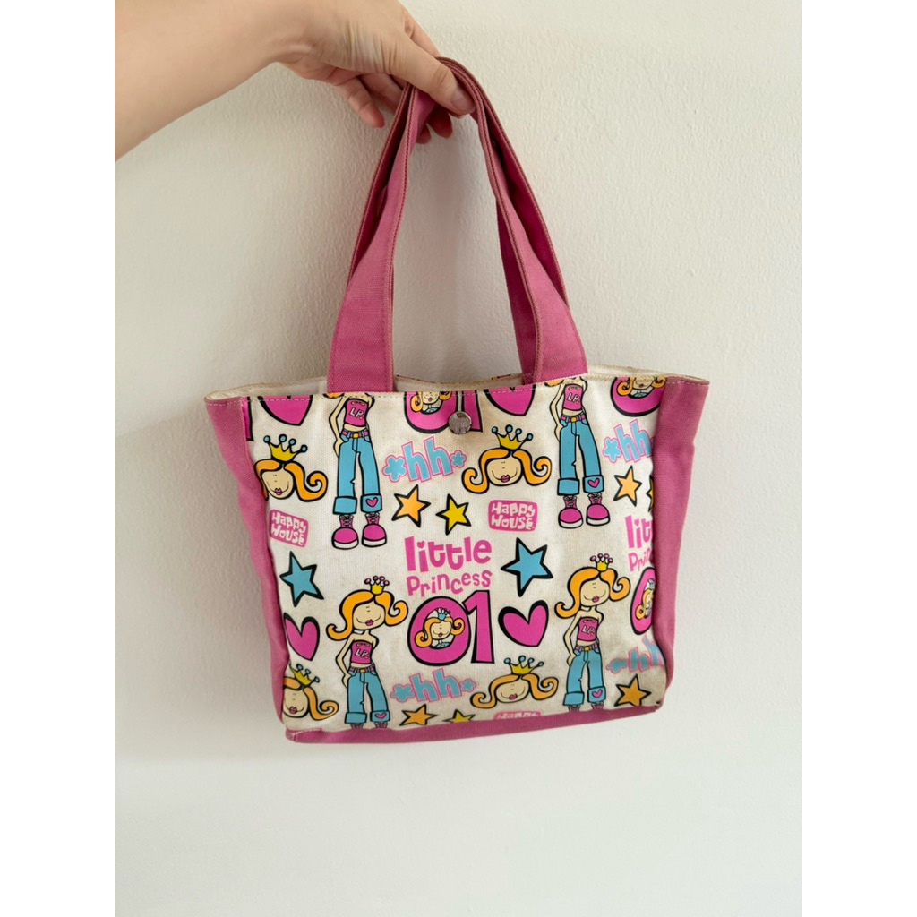 Happy house little princess edition pink white bag