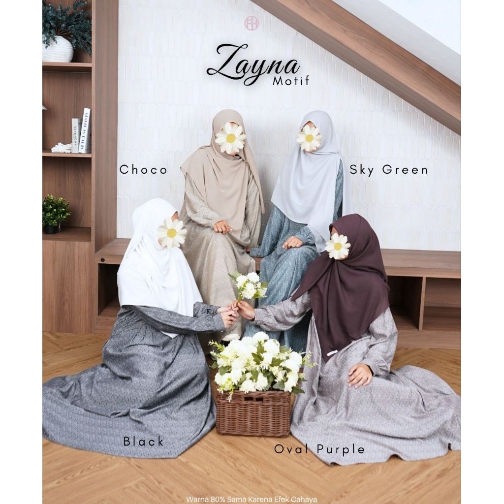 Pelangi Hijab Gamis Zayna Dress motif ( hanya gamis )