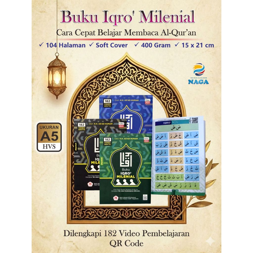Buku Iqro Milenial Berwarna A5 Soft Cover