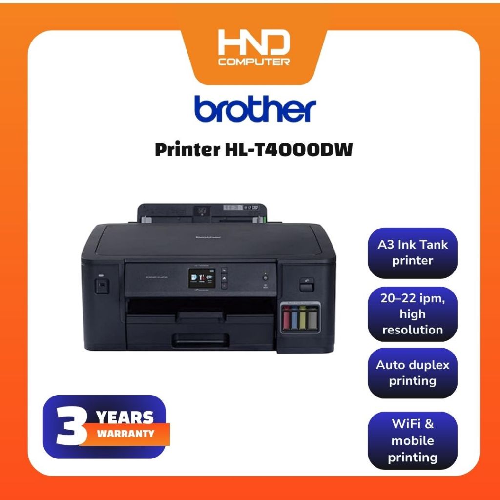 Brother Printer HL-T4000DW A3 Wireless Duplex