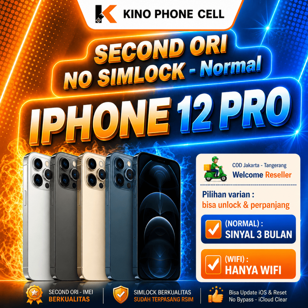 IPHONE 12 PRO MAX & 12 PRO 128GB 256GB 51GB 12 ProMax Second Fullset kinophonecell