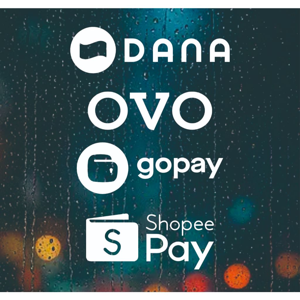 STIKER CUTING DECAL HIASAN KACA LOGO DANA, OVO, GOPAY, SHOPEE PAY