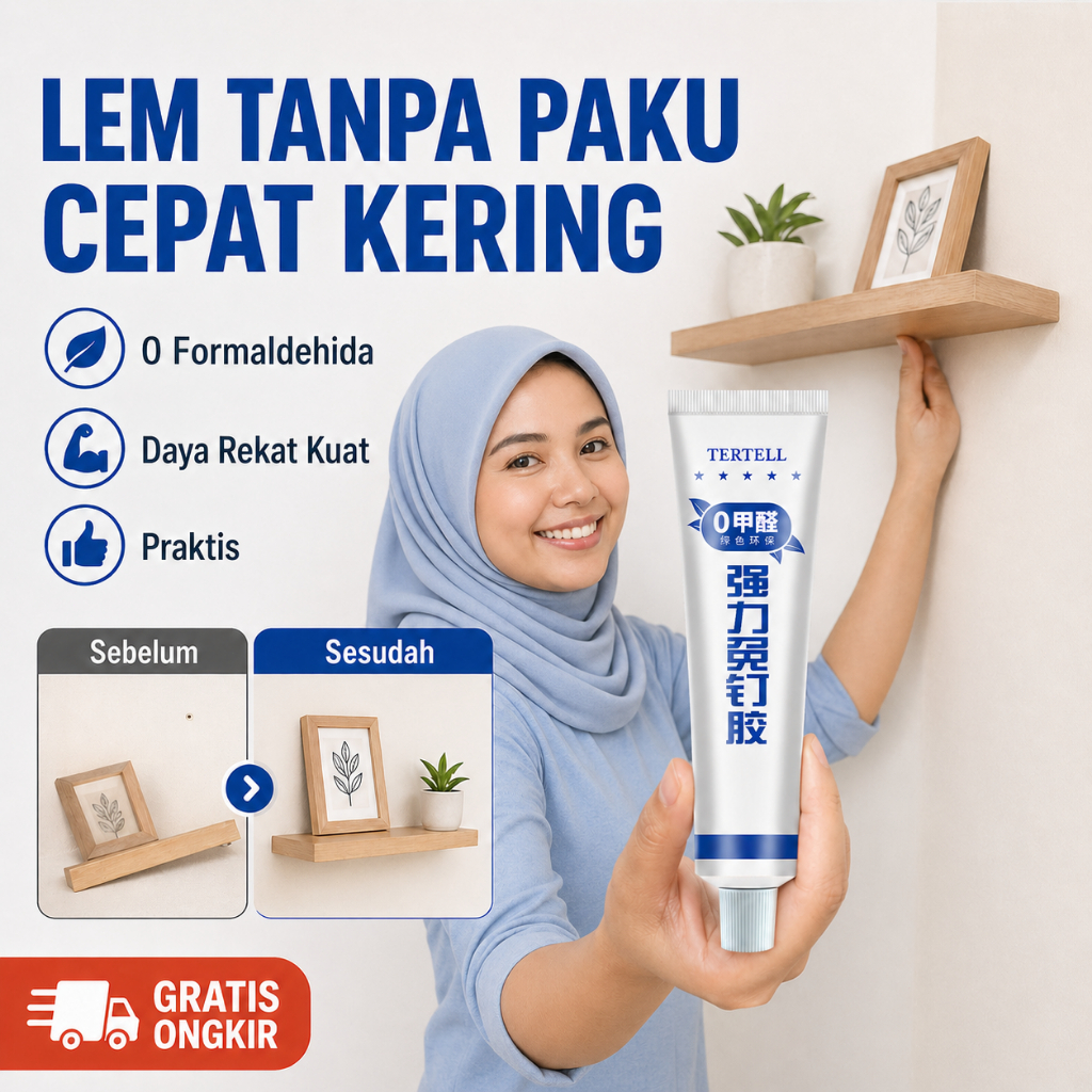 [Beli 3 Gratis 2]0 Lem Bebas Paku Formaldehida/Lem Tembok Tahan Air Dan Anti Jamur/Lem Kuat Cepat Ke