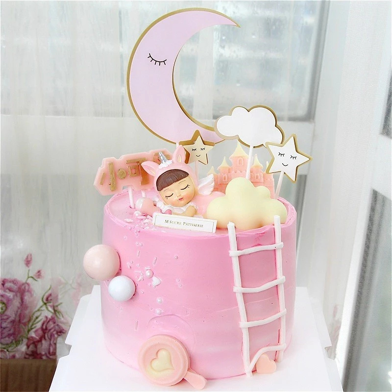topper cake Hiasan Kue Malaikat Unicorn / Topper Kue Unicorn / Baby Unicorn Lucu