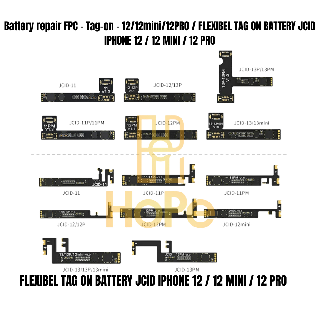 Battery repair FPC - Tag-on - 12/12mini/12PRO / FLEXIBEL TAG ON BATTERY JCID IPHONE 12 / 12 MINI / 1