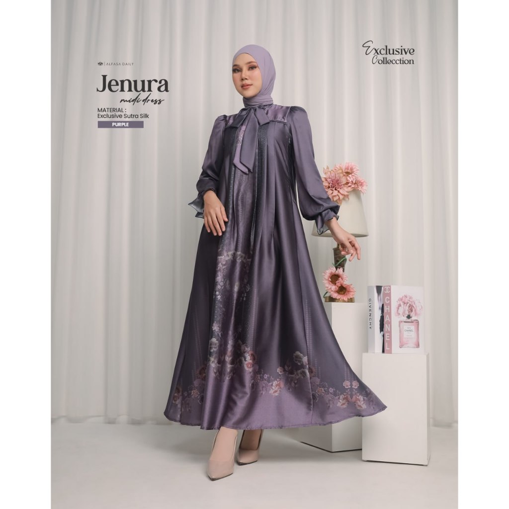 GAMIS KONDANGAN EXCLUSIVE JENURA MIDI DRESS - ALFASA DAILY