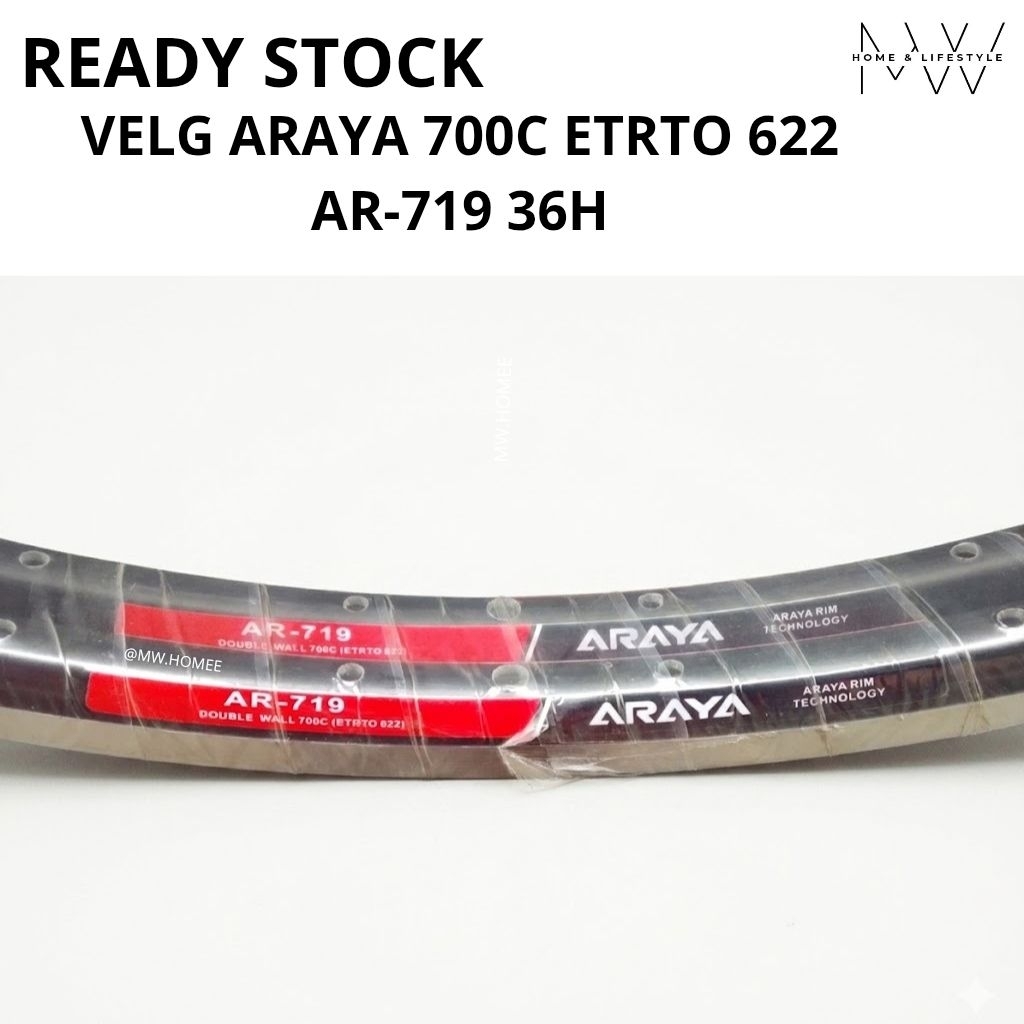 Jual Velg / Rim Sepeda 700c Araya AR-719 / AR-768 Lubang / Jual VELG / RIMS SEPEDA UKURAN 700C ARAYA