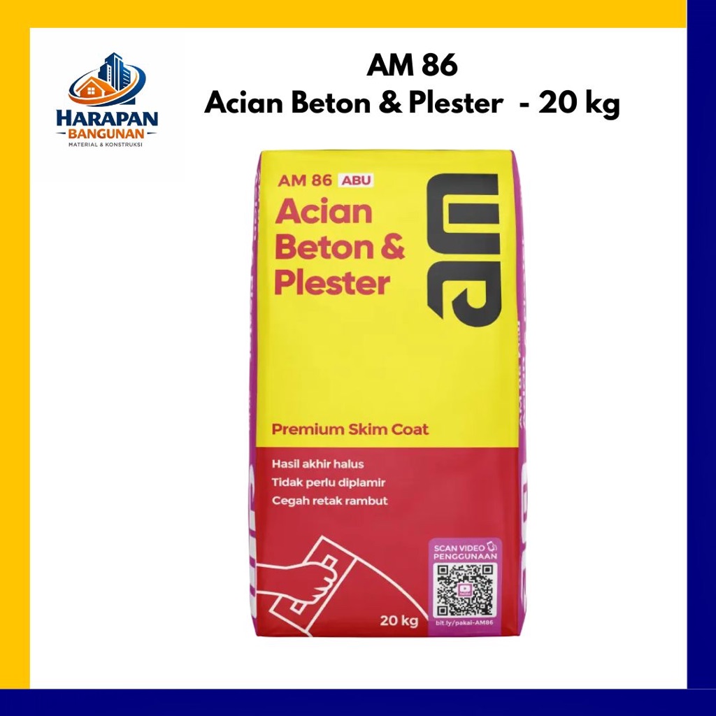 AM 86 Acian Abu Abu - Acian Beton dan Plester 20 kg