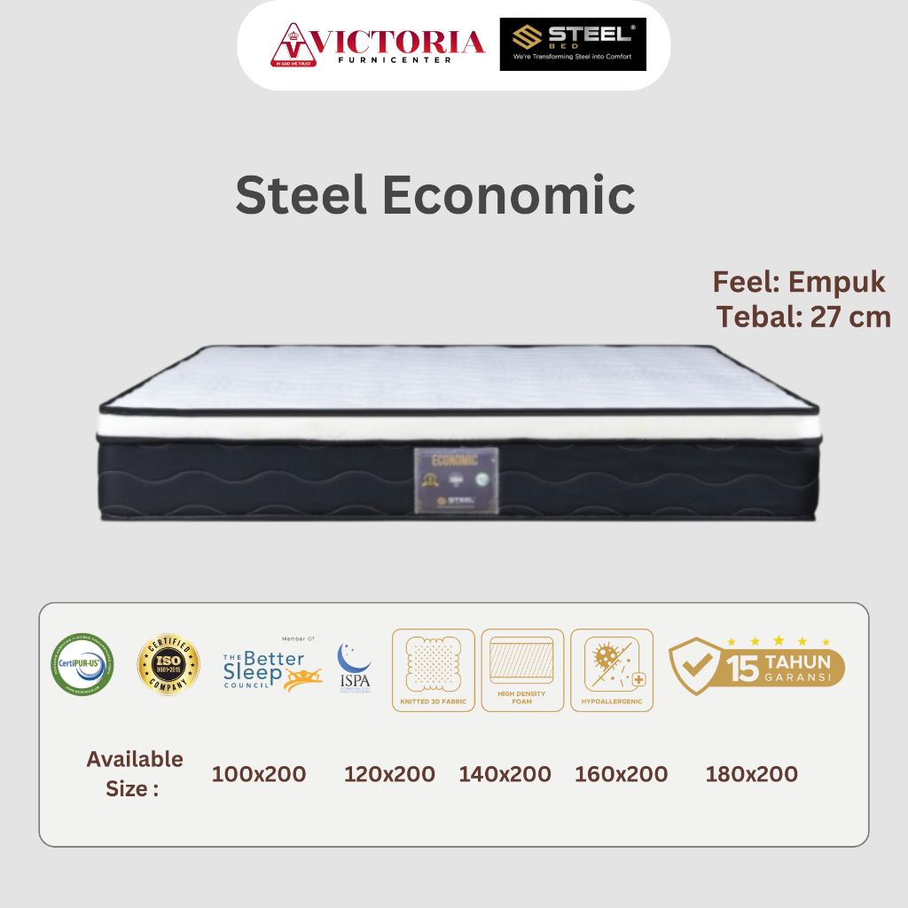 Steel Kasur Busa Economic 100 x 200 100x200 Kasur Saja Mattres Only