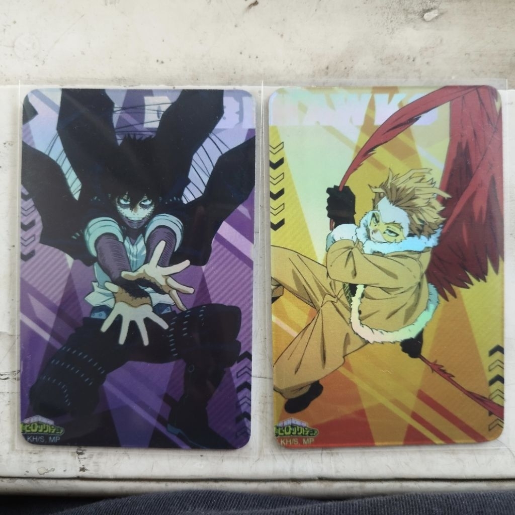 Boku No Hero Academia - Photocard Rainbow Textured - Dabi & Hawks - Unofficial Merchandise