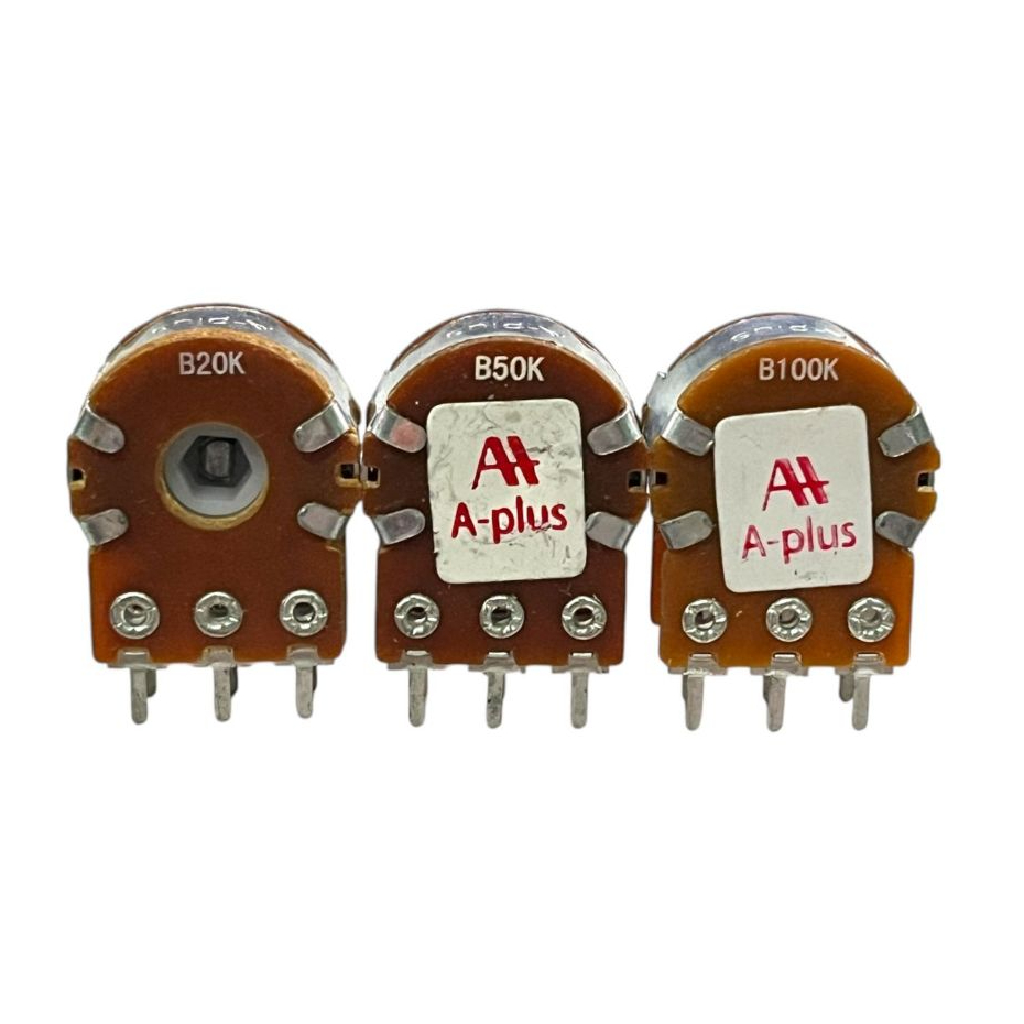 Potensio Stereo Aplus 10k 20k 50k 100k potensio a plus stereo UPS