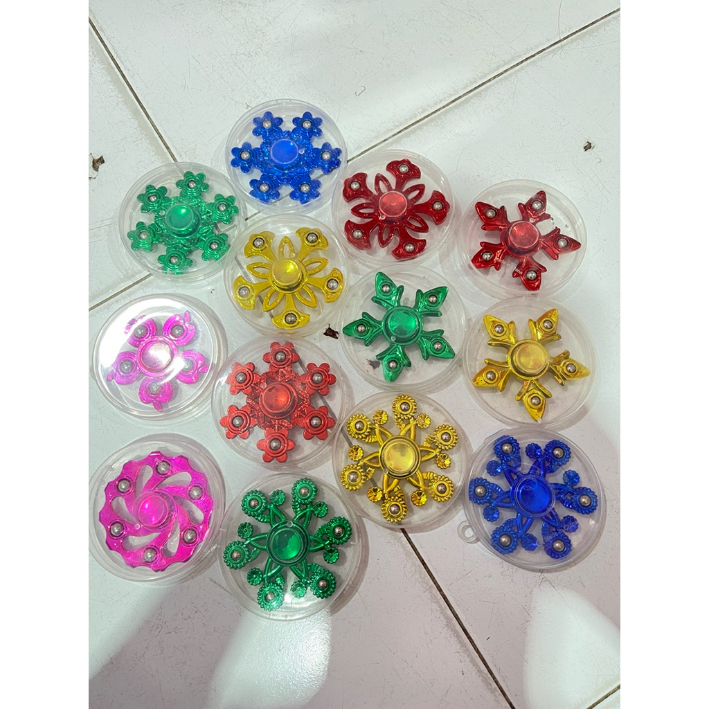 VS Mainan Fidget Spinner Besi Crome Kemasan Box Mainan / Spinner Crome Besar