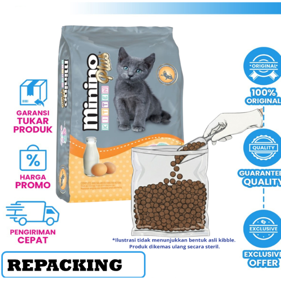 Makanan Kucing MININO PLUS KITTEN kemasan 2KG Untuk Kitten
