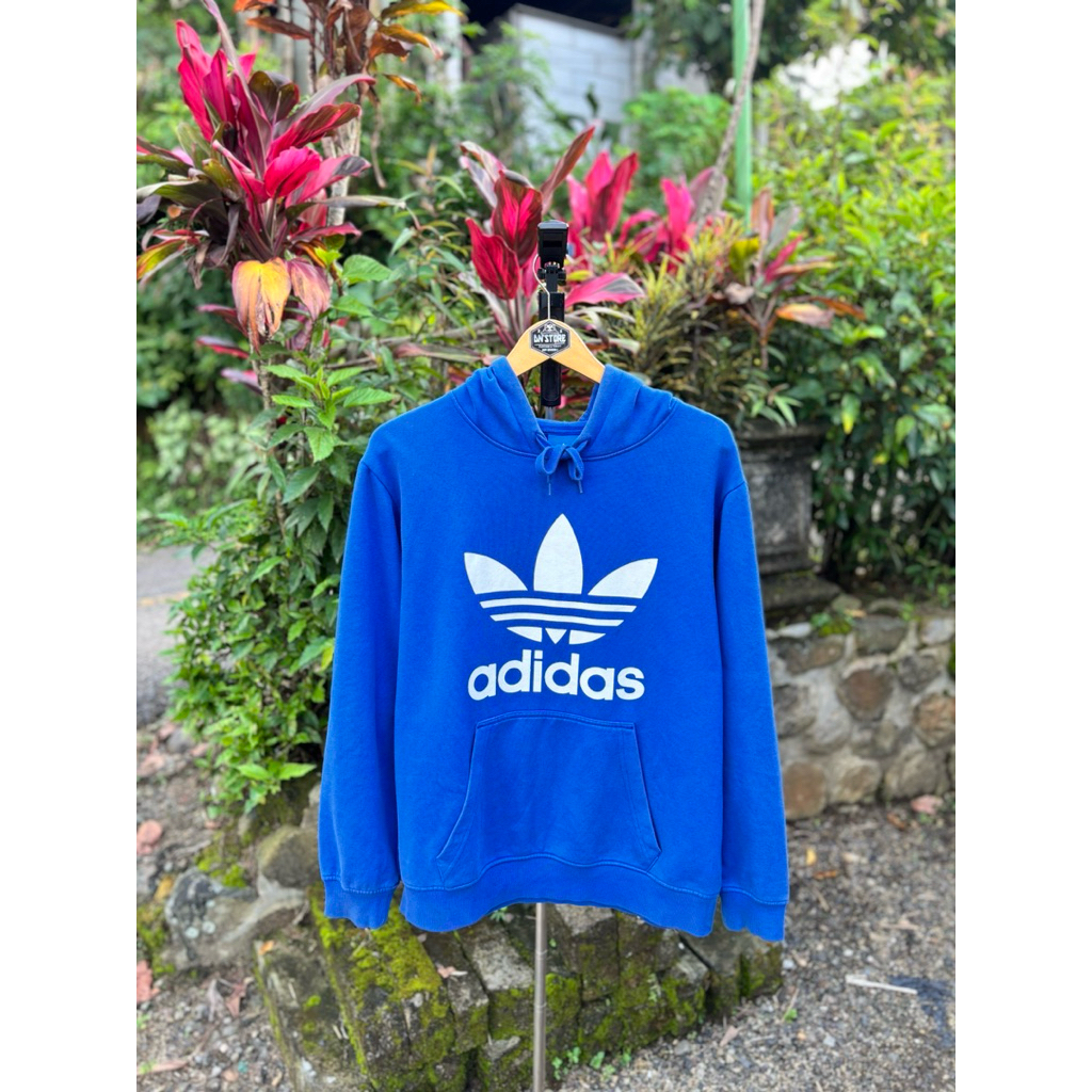 Hoodie Adidas Trifoil Biru
