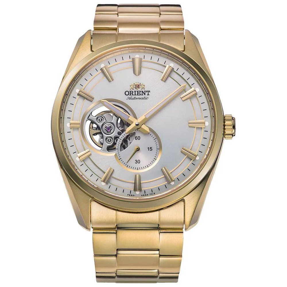 Orient Contemporary RA-AR0007S Semi Skeleton Silver Dial Gold Stainless Steel - Jam Tangan Orient